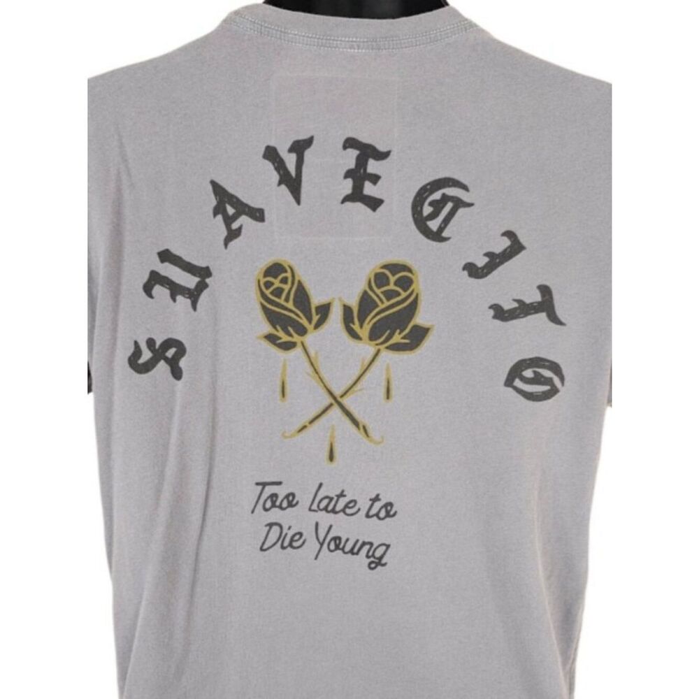 Suavecito T Shirt Mens Size Medium Gray Too Late To Die Young Streetwear
